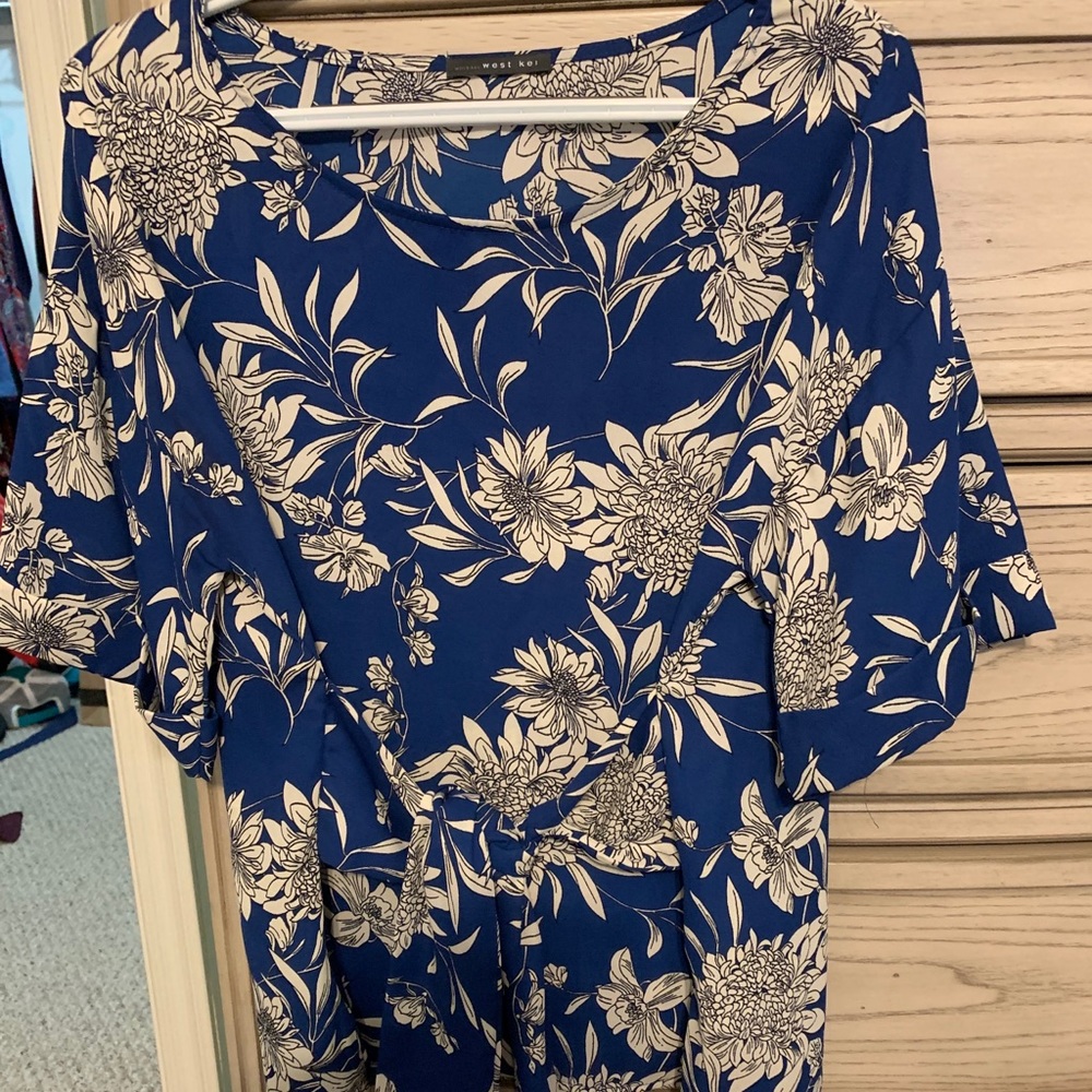 Blue Flower Blouse